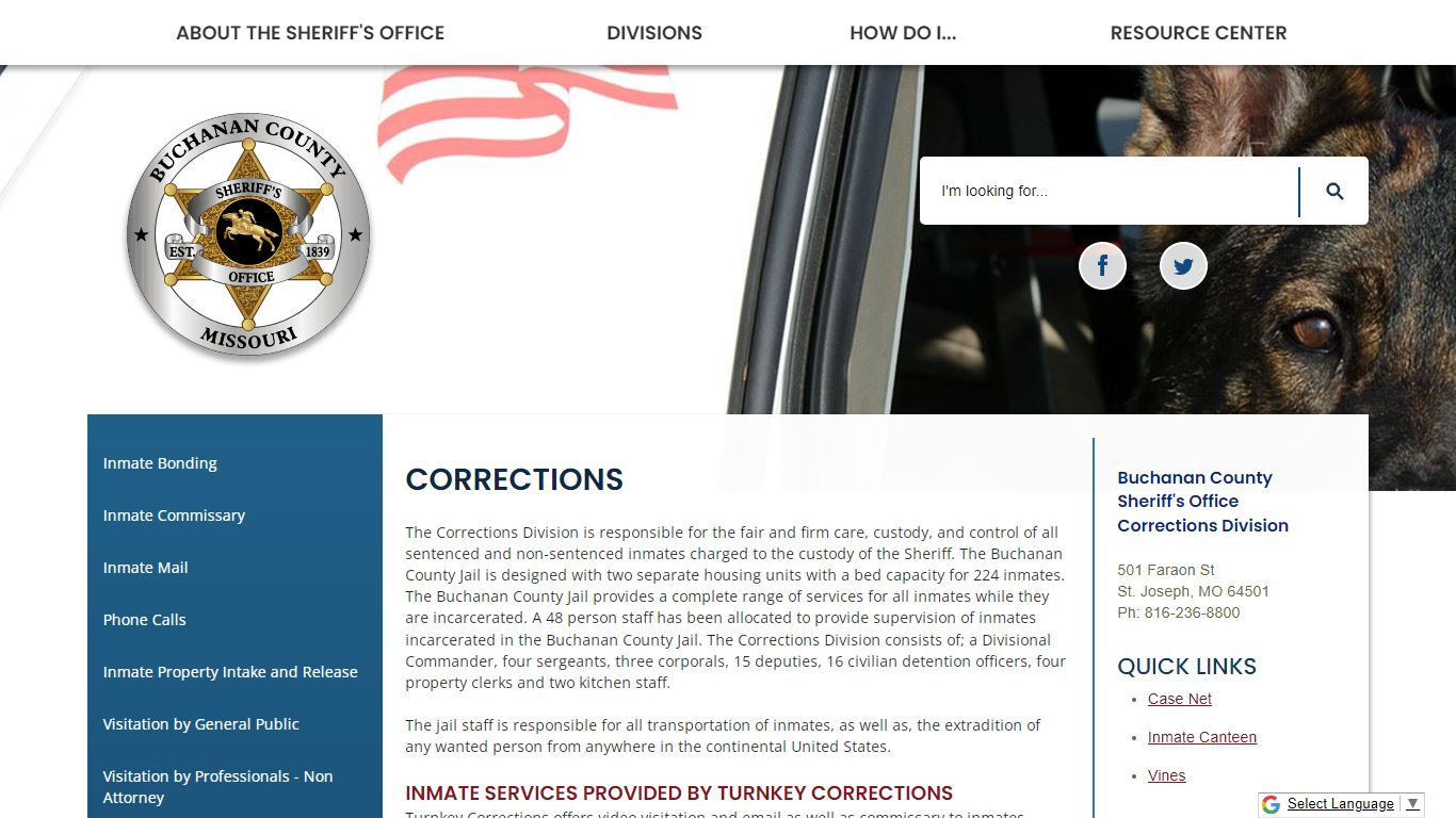 Corrections | Buchanan County, MO - Official Website